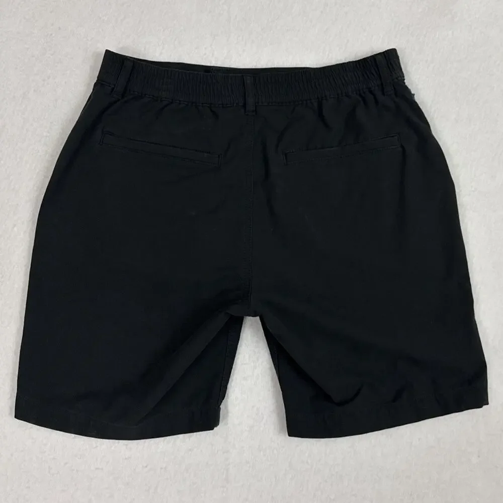 Mugsy Travelers Shorts Mens 34 Black Stretch Casual Performance Shorts